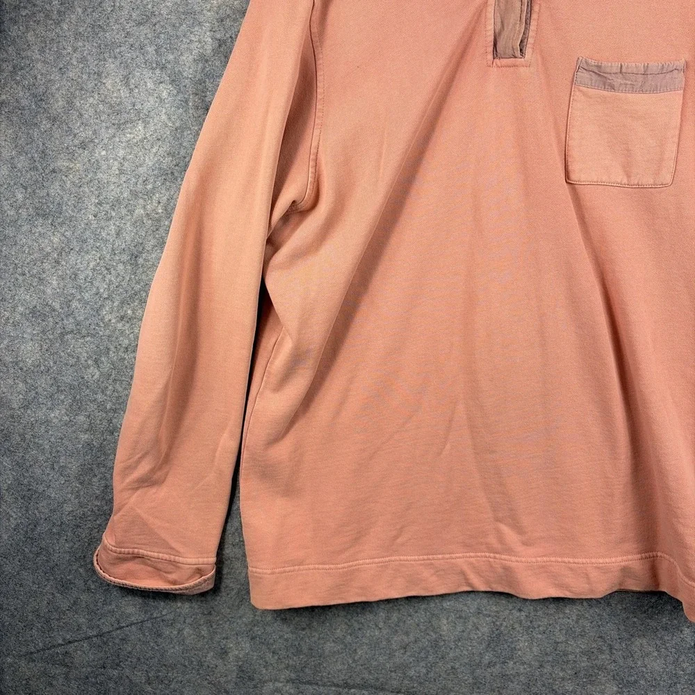 Orvis XL 1/4 Zip Sweater Orange Cotton Blend Signature Collection